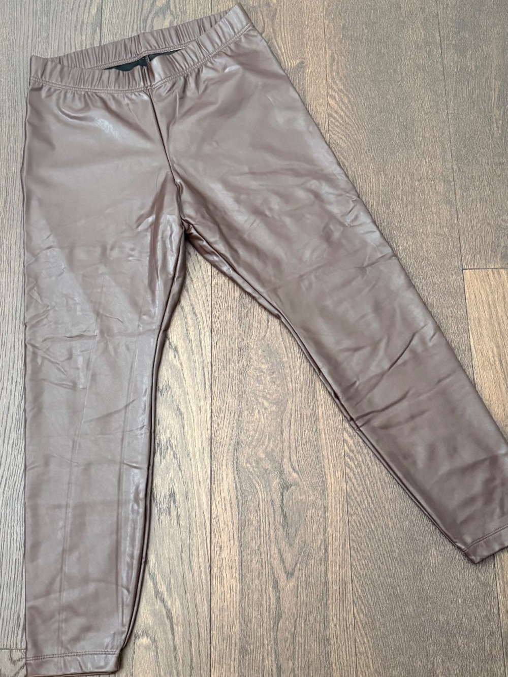 Old Navy Faux Leather Leggings — Brown, Size Large